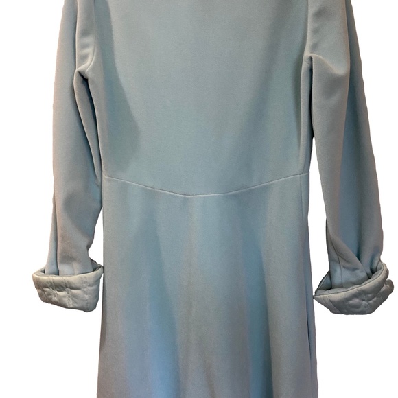 VANITY FAIR 60s Quilted Collar Empire Gown Robe Blue S/M - Picture 9 of 13